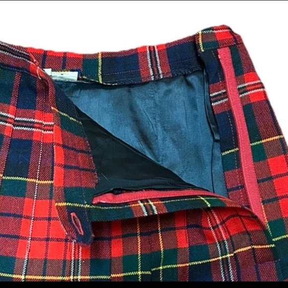 Vtg Brooks Brothers Skirt Size 6!Red Plaid Tartan Wool Scotland Preppy Academia - Picture 3 of 5